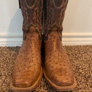 Men’s Tony Lama Full Quill Ostrich Boots (SZ 10D)